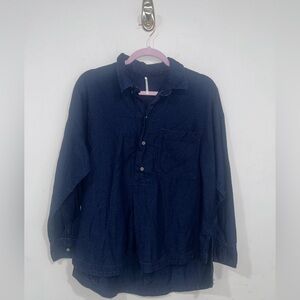 Free People Denim Oversized Top Size “Medium”